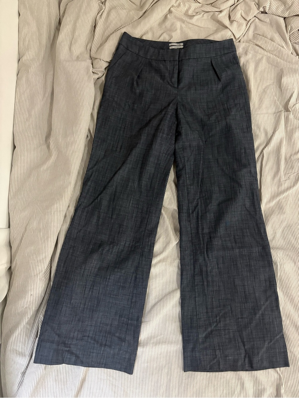 Halogen Wide-Leg Trousers in Charcoal